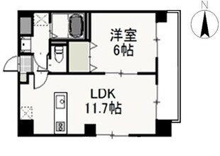 エルベ瓦町の物件間取画像